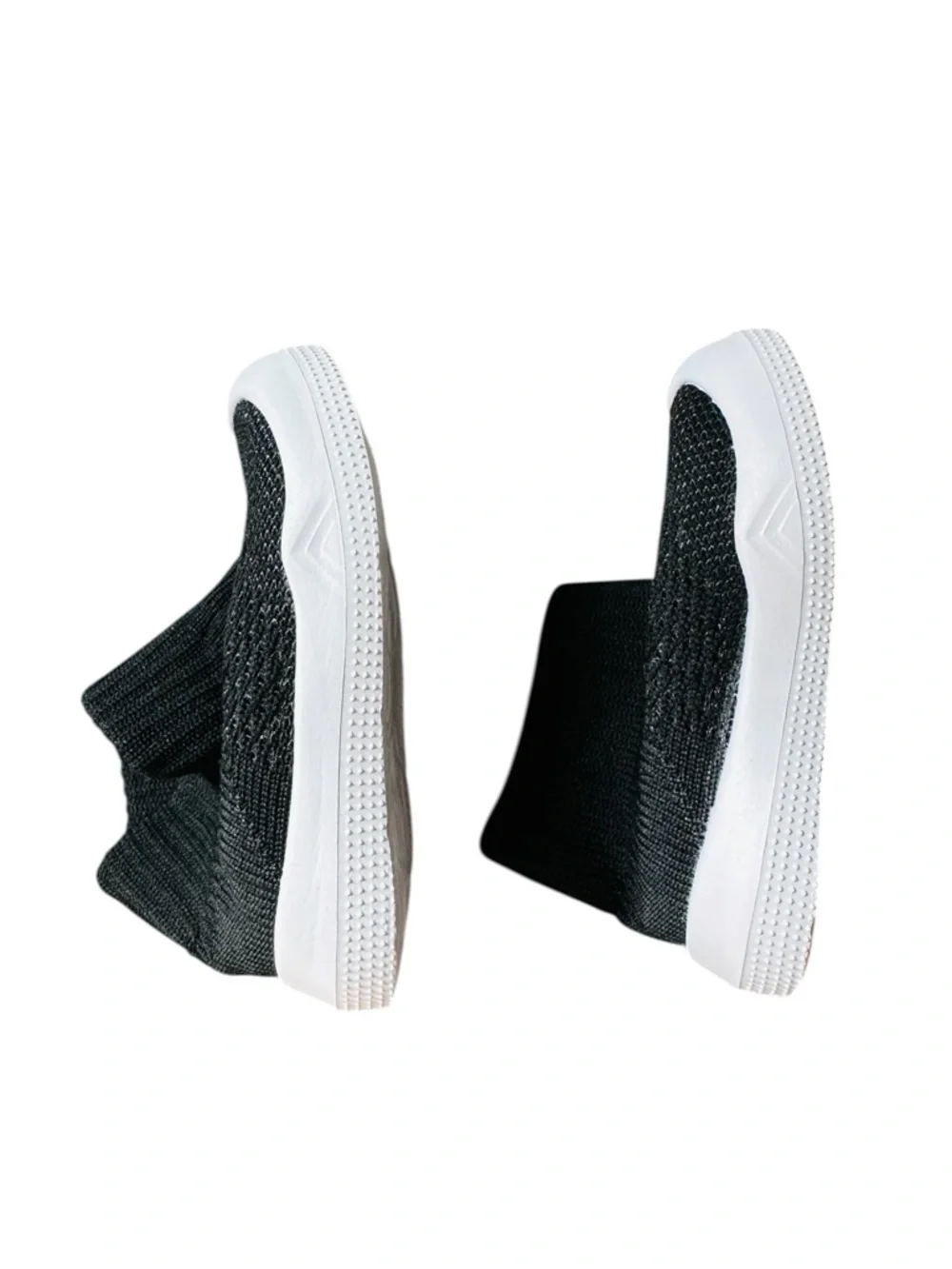 Black Slip-On Toddler Sock Shoes 7-8 Ages 1-3 NEW! - Picture 6 of 8
